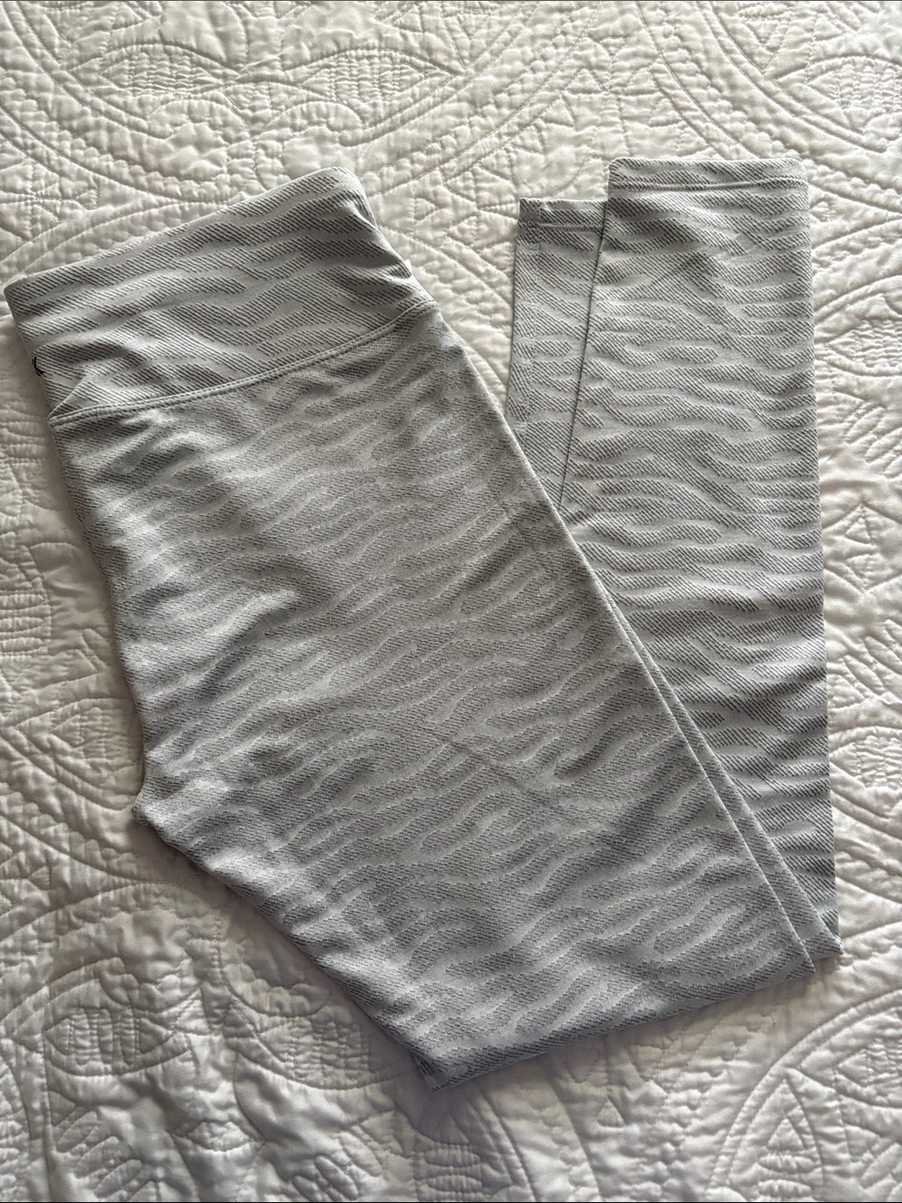 Kyodan Light Gray Patterned Kids Leggings